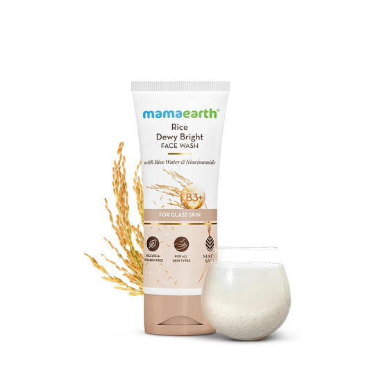 Mamaearth Rice Water & Niacinamide For Glass Skin Face Wash 100 ml