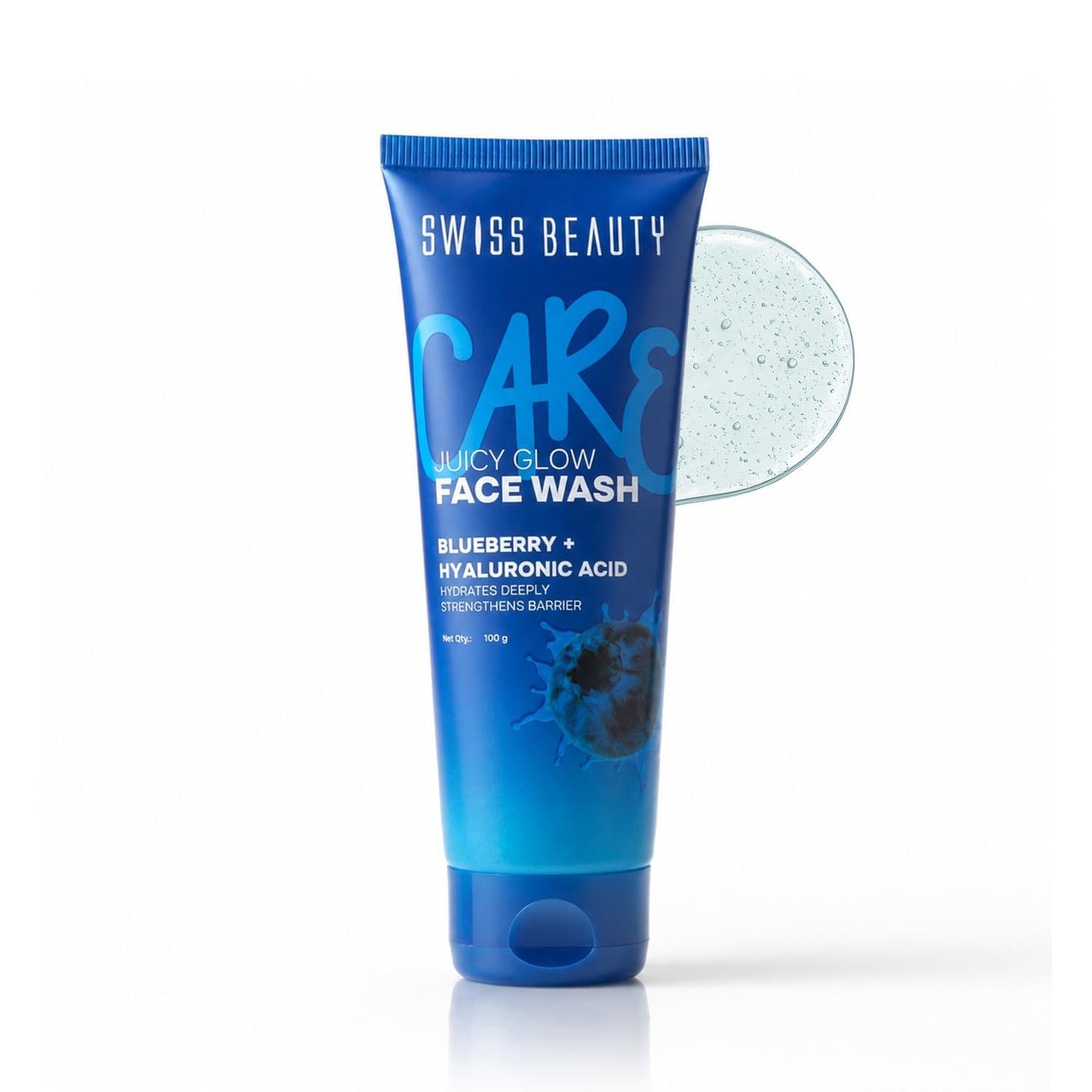 SWISS BEAUTY JUICY GLOW FACE WASH BLUEBERRY+HYALURONIC ACID