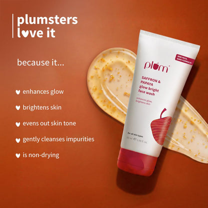 Plum Saffron & Papaya Glow Bright Face Wash 50 MILLI_LITRE