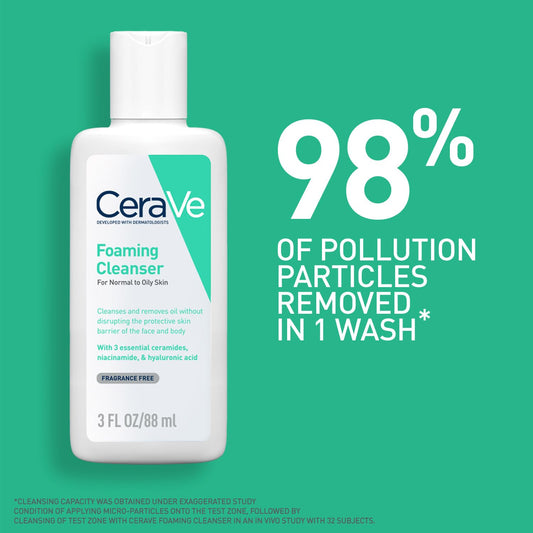 Cerave Fragrance Free Foaming Cleanser For Normal To Oily Skin 88 ml