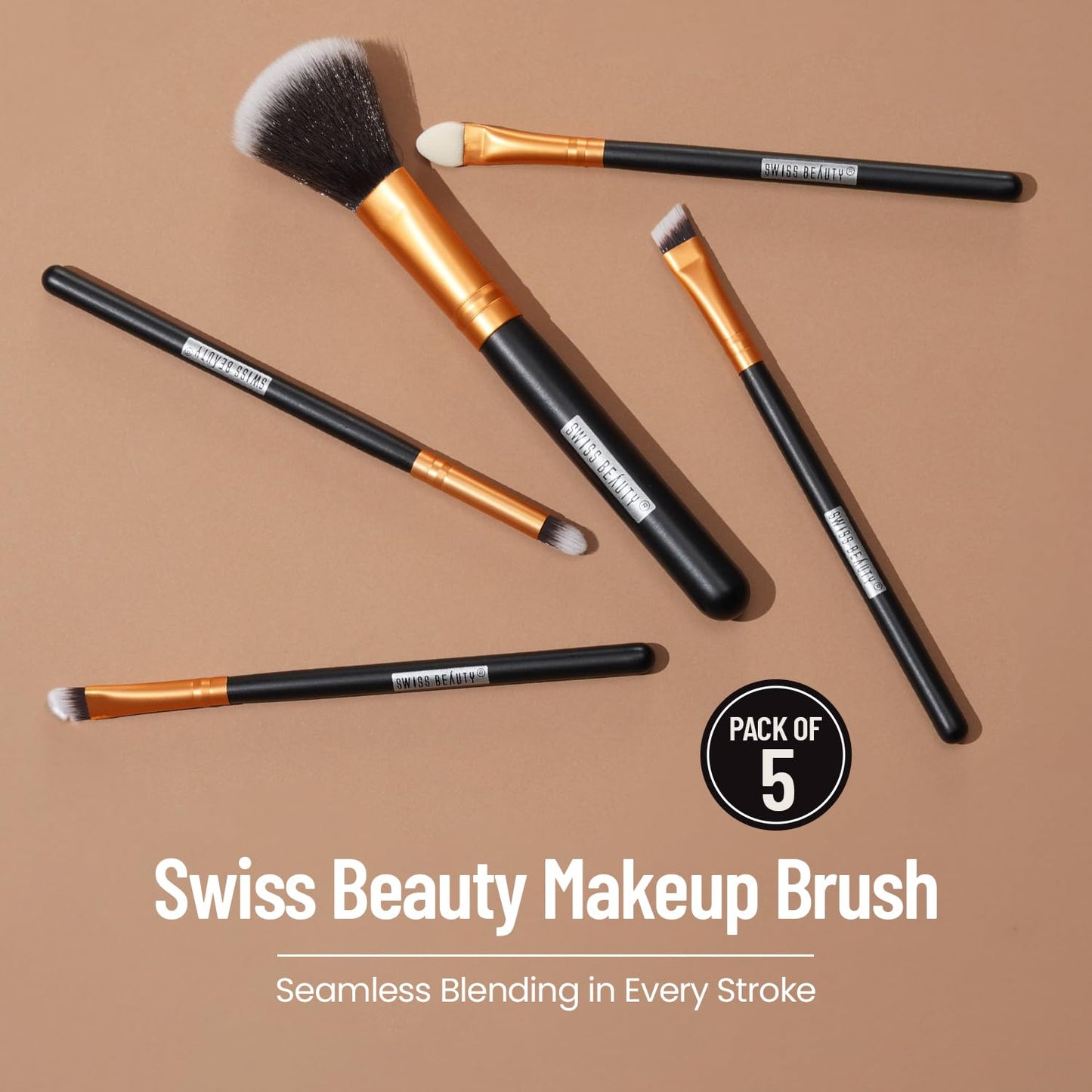 Swiss Beauty Sb 395- 5 Sticks Makeup Brush Set 5 PIECE