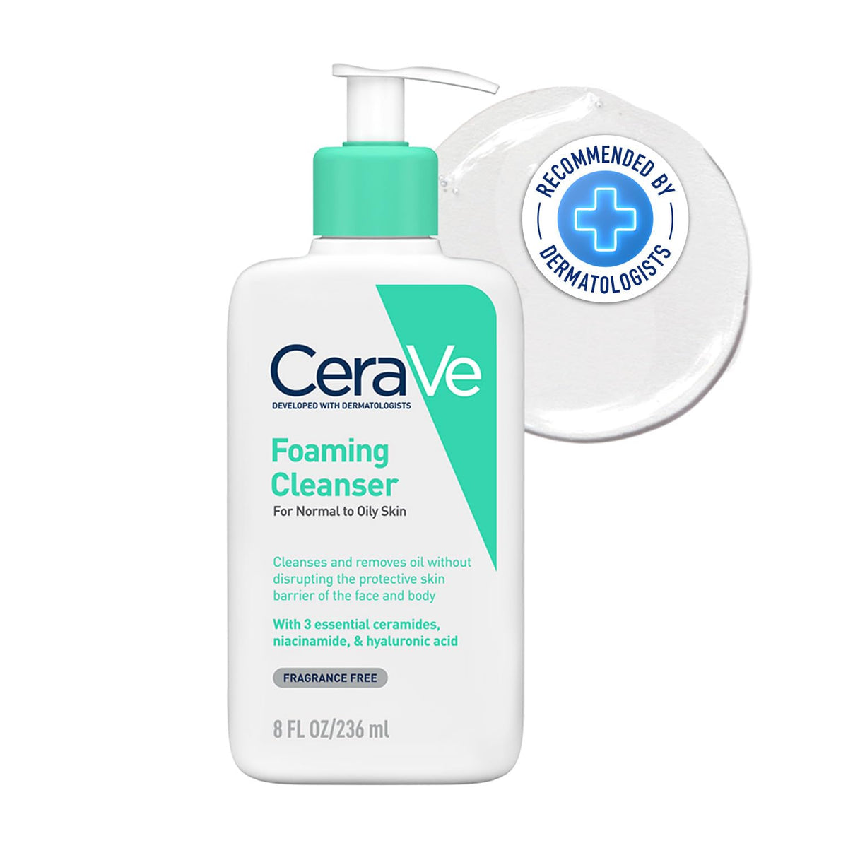 Cerave Fragrance Free Foaming Cleanser For Normal To Oily Skin 236 ml