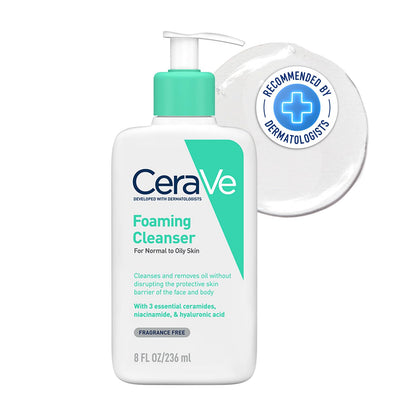 Cerave Fragrance Free Foaming Cleanser For Normal To Oily Skin 236 ml