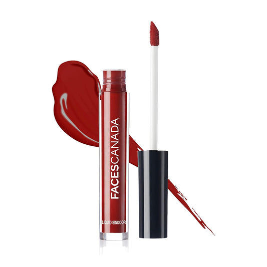 Faces Canada Liquid Sindoor | Rich Color Long Lasting Water-Proof Sponge Tip Applicator Maroon 2.5 ml