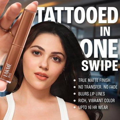 LAKME 9 TO 5 MATTE SLIM STICK LIP TATTOO MR13 BURGANDY PASSION 2G