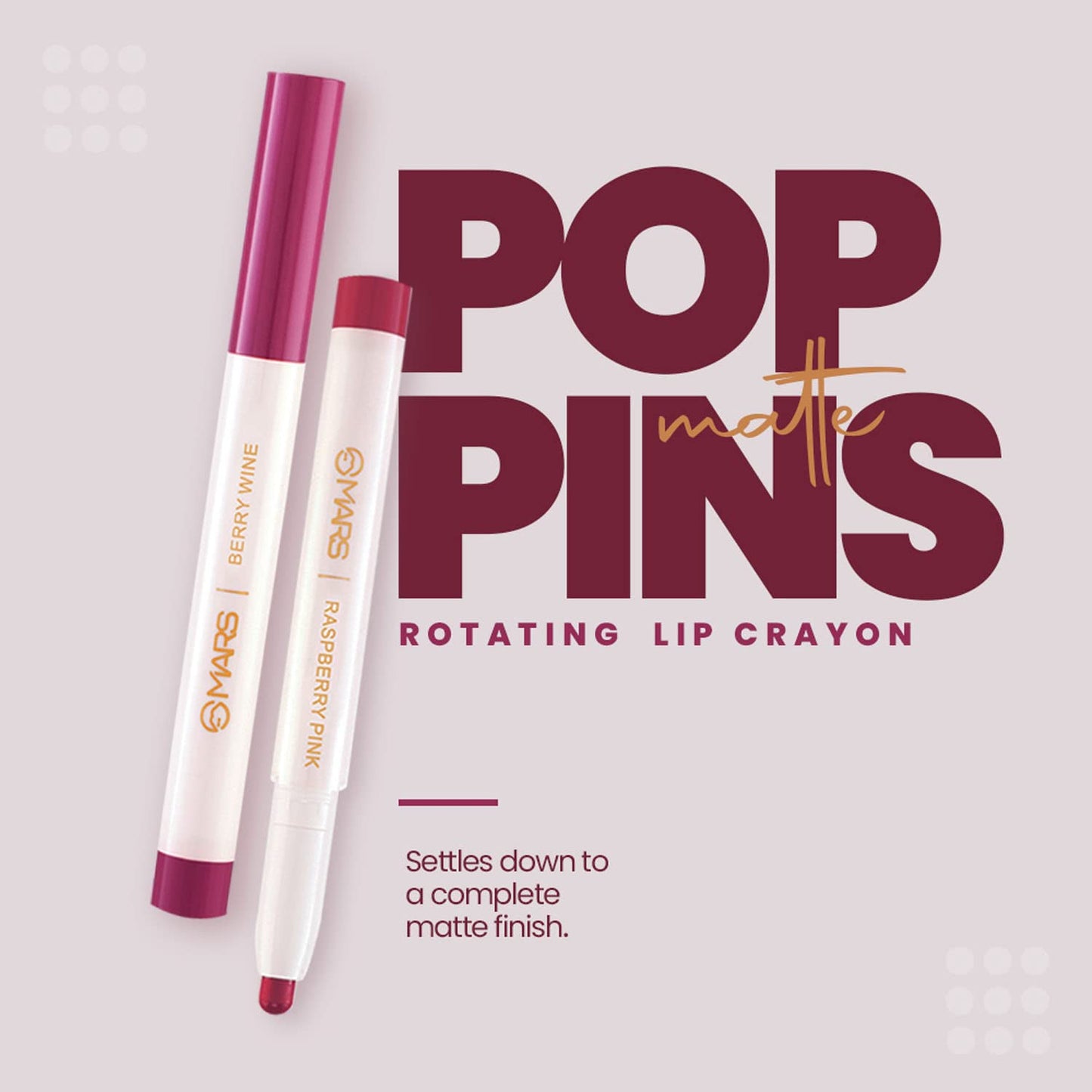 MARS POPINS LIP CRAYONS - PINK VALENTINE 1.3 g