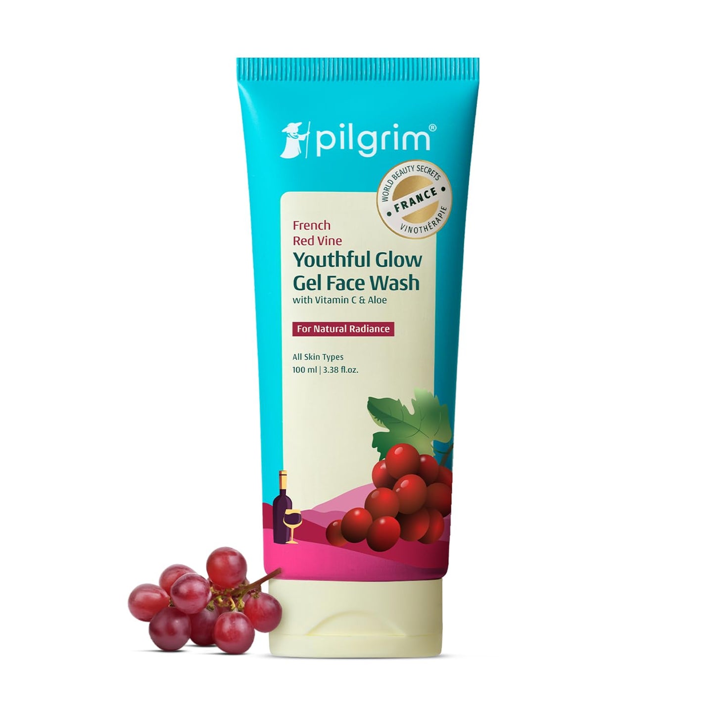 Pilgrim Red Vine Vitamin C & Aloe Face Wash 100 MILLI_LITRE