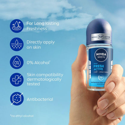 Nivea Protect & Care Men Deodorant Roll Ons 50 ml