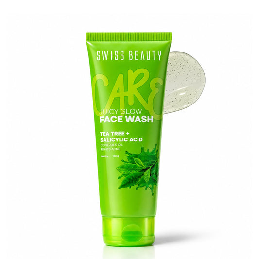 SWISS BEAUTY JUICY GLOW FACE WASH TEA TREE+SALICYLIC ACID