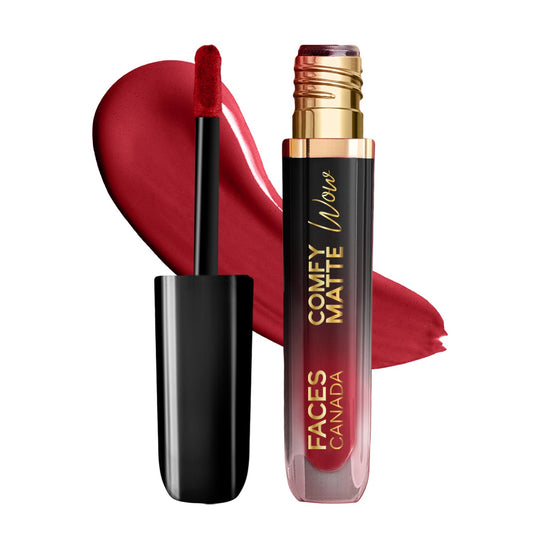 Faces Canada Comfy Matte Wow Liquid Lipstick Highly Pigmented - Maroon Maven 05 3.8 ml