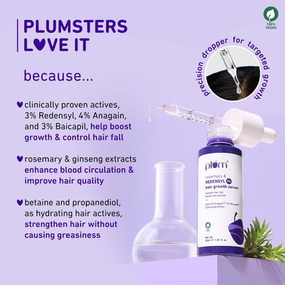 Plum 3% Redensyl & Rosemary Hair Growth Serum 30 MILLI_LITRE