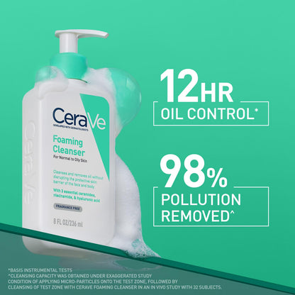Cerave Fragrance Free Foaming Cleanser For Normal To Oily Skin 236 ml