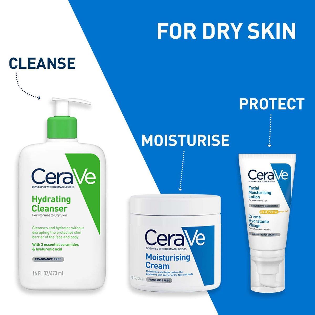 CeraVe Hydrating Cleanser For Non-Foaming Face Wash 473 ml