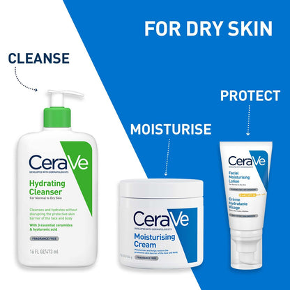 CeraVe Hydrating Cleanser For Non-Foaming Face Wash 473 ml