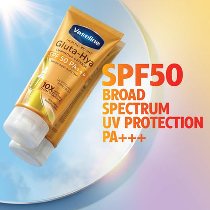 Vaseline Healthy Bright Gluta - Hya Spf 50 Pa+++ Serum-Burst-Sunscreen 70 g