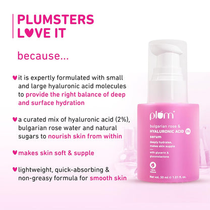 Plum 2% Hyaluronic Acid & Bulgarian Rose Serum 30 MILLI_LITRE