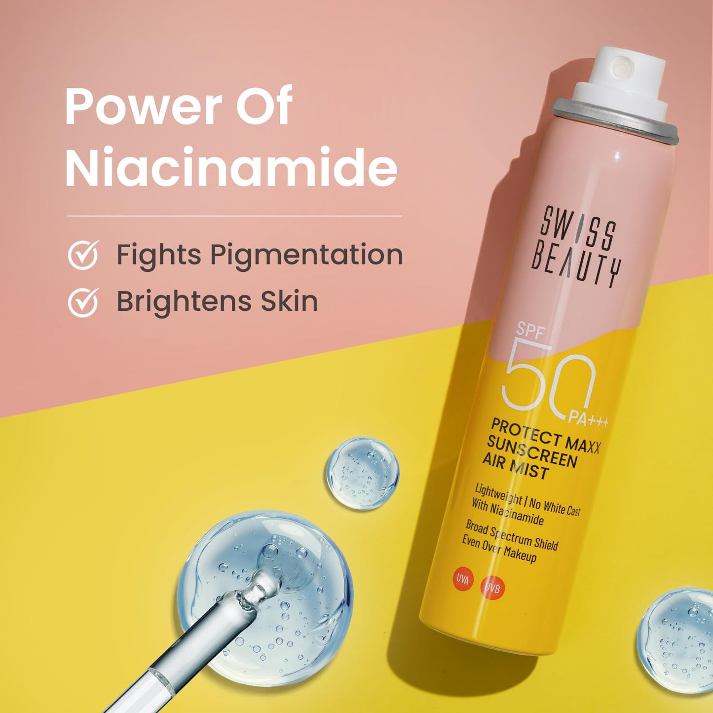 SWISS BEAUTY PROTECT MAXX SUNSCREEN AIR MIST SPF 50 PA+++ 80 ml