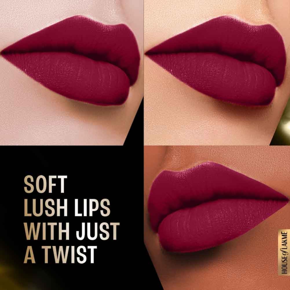 Lakme Cushion Matte Lipstick - Red Crimson 4.5 g