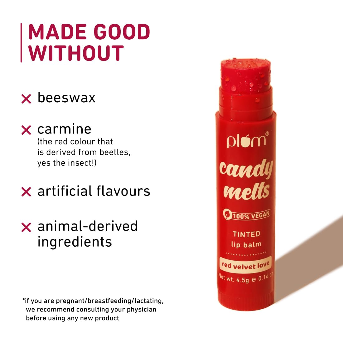 Plum Candy Melts Red Velvet Love Tinted Lip Balm 4.5 GRAM