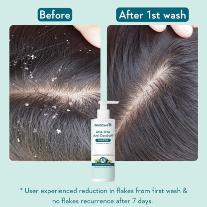 WISHCARE Hydrating AHA BHA Anti Dandruff Shampoo 250ml