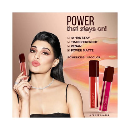 Colorbar Power Kiss Vegan Matte Lipcolor - Hush On 004 5 ml