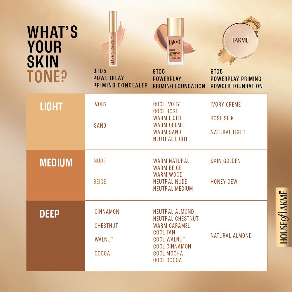 LAKME 9TO5 SUPERMATTE FOUNDATION NIACINAMIDE BUILT-IN PRIMER SPF 25 - C140 COOL ROSE 23 ml