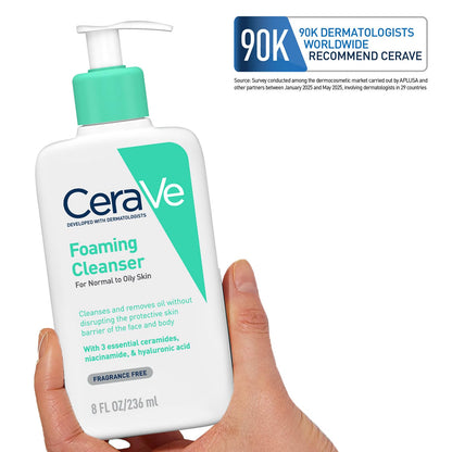 Cerave Fragrance Free Foaming Cleanser For Normal To Oily Skin 236 ml
