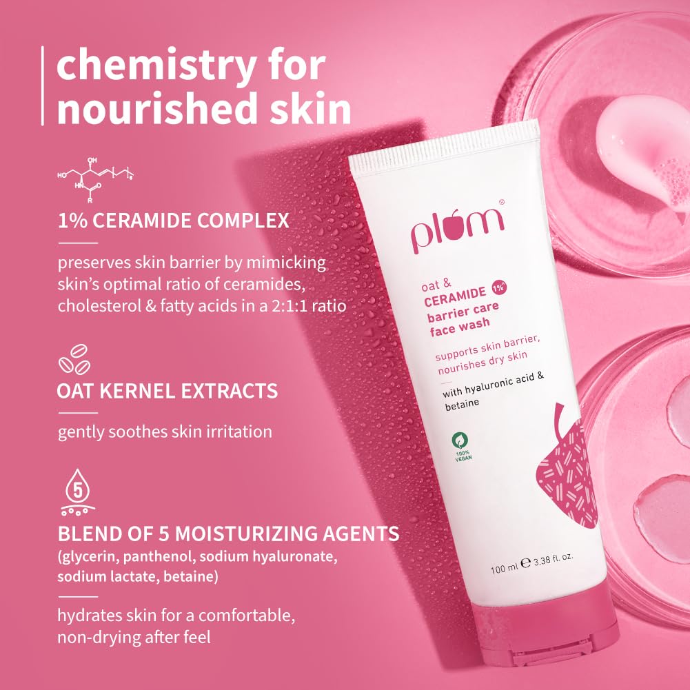 Plum oat & CERAMIDE barrier care face wash 100 MILLI_LITRE