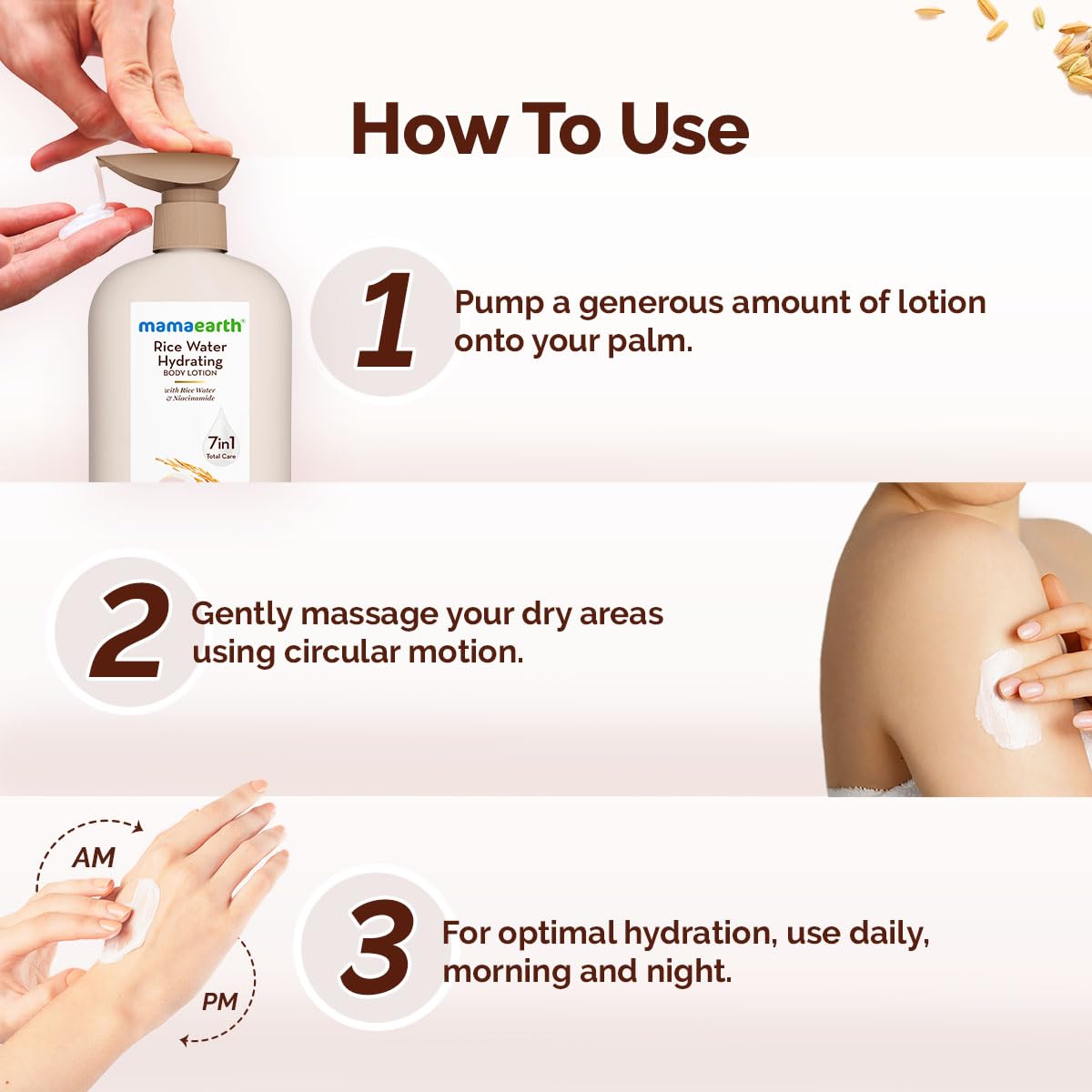 Mamaearth Rice Water Hydrating Body Lotion With Rice Water & Niacinamide 400 ml