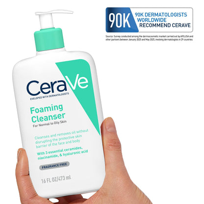 Cerave Fragrance Free Foaming Cleanser For Normal To Oily Skin 473 ml