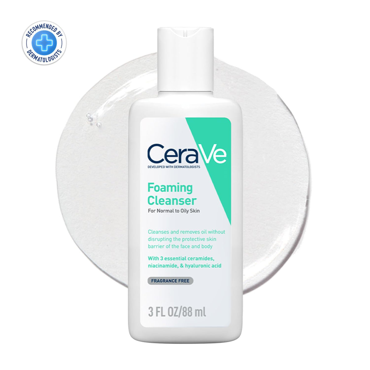 Cerave Fragrance Free Foaming Cleanser For Normal To Oily Skin 88 ml