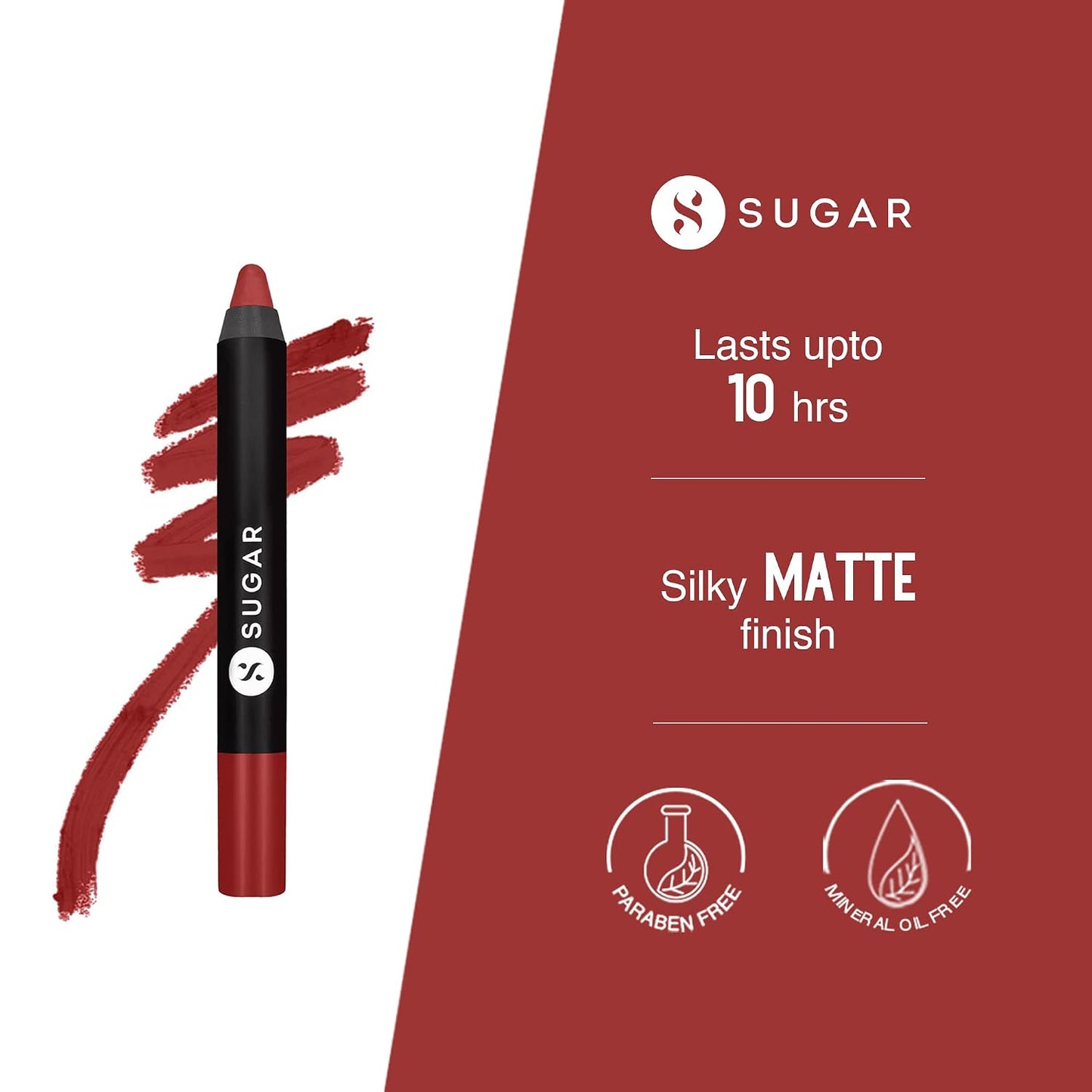 Sugar Matte As Hell Crayon Lipstick - 08 Jackie Brown 2.799999952316284 GRAM