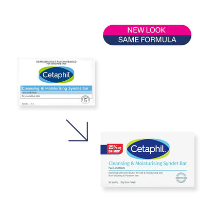 Cetaphil Cleansing & Moisturising Syndet Bar 100 GRAM
