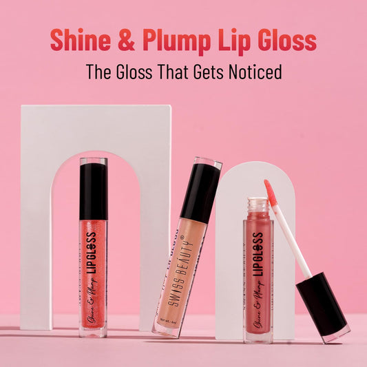 Swiss Beauty Shine & Plump Lip-gloss 01 - Nude 4 ml