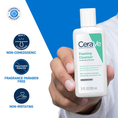 Cerave Fragrance Free Foaming Cleanser For Normal To Oily Skin 88 ml