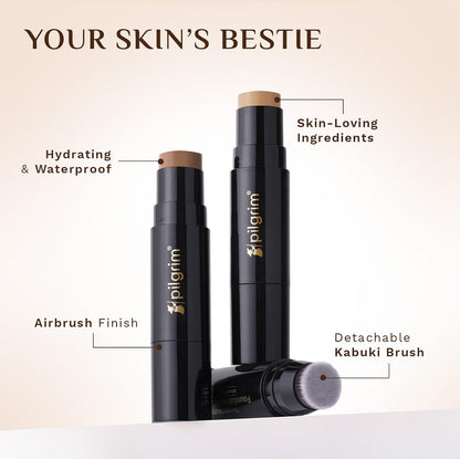 PILGRIM Dream Matte Foundation Stick (Lightweight+Full Coverage) - 345 Rich Walnut 10g