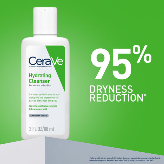 Cerave Fragrance Free Hydrating Cleanser For Normal To Dry Skin 88 ml