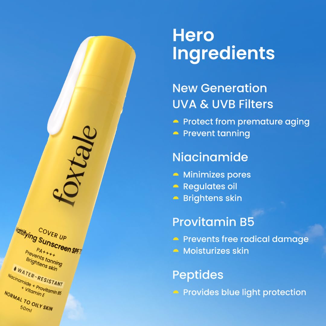 Foxtale Mattifying SPF 70 PA+++ Sunscreen 50 ml