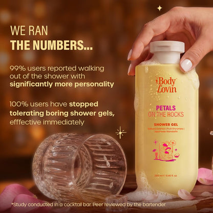 PLUM BODY LOVIN PETALS ON THE ROCKS SHOWER GEL