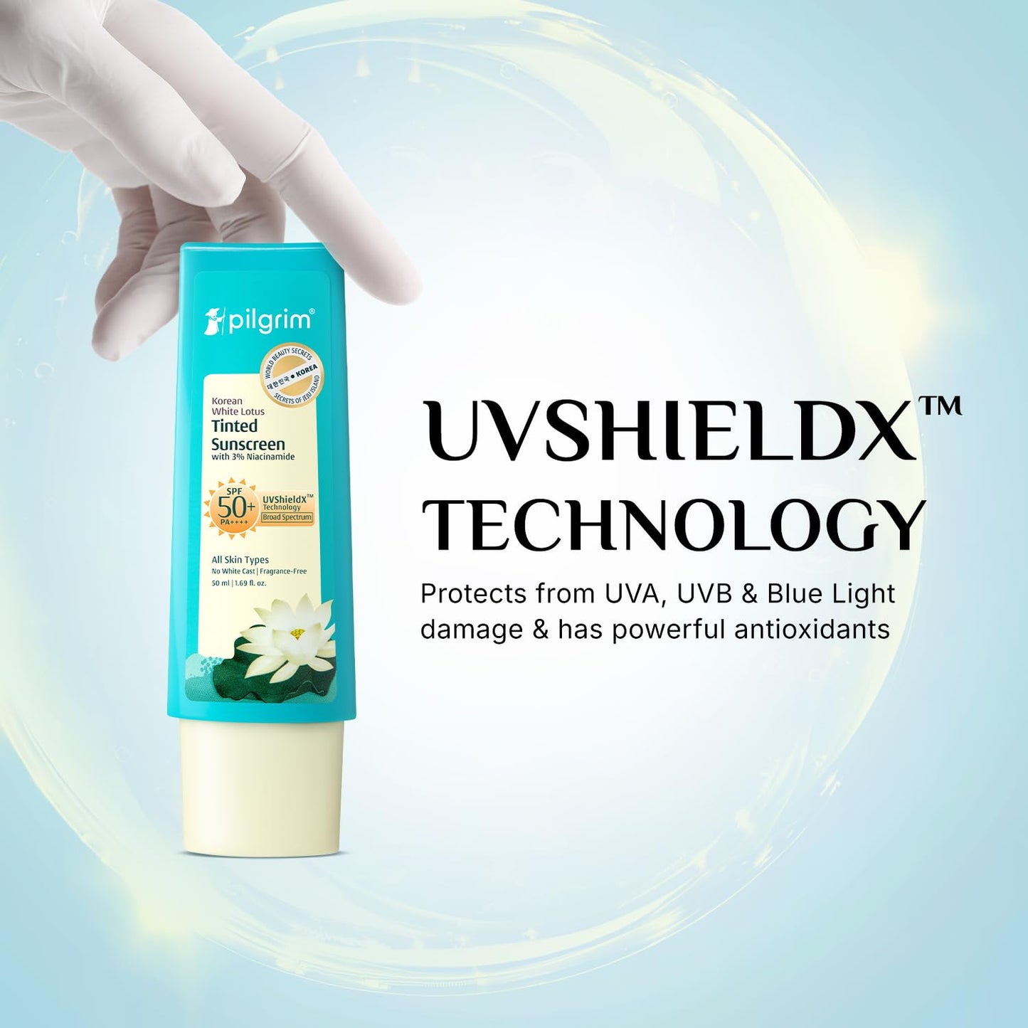 pilgrim Korian White Lotus Tinted SPF 50 PA++++ Sunscreen 50 MILLI_LITRE