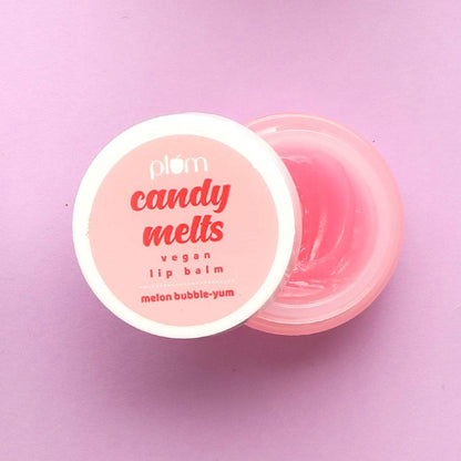 Plum Candy Melts Melon Bubble-Yum Vegan Lip Balm 12 GRAM