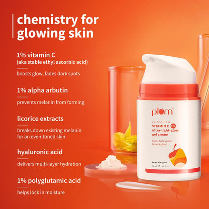 plum calendula & 1% Vitamin C ultra-light-glow gel cream 50 MILLI_LITRE