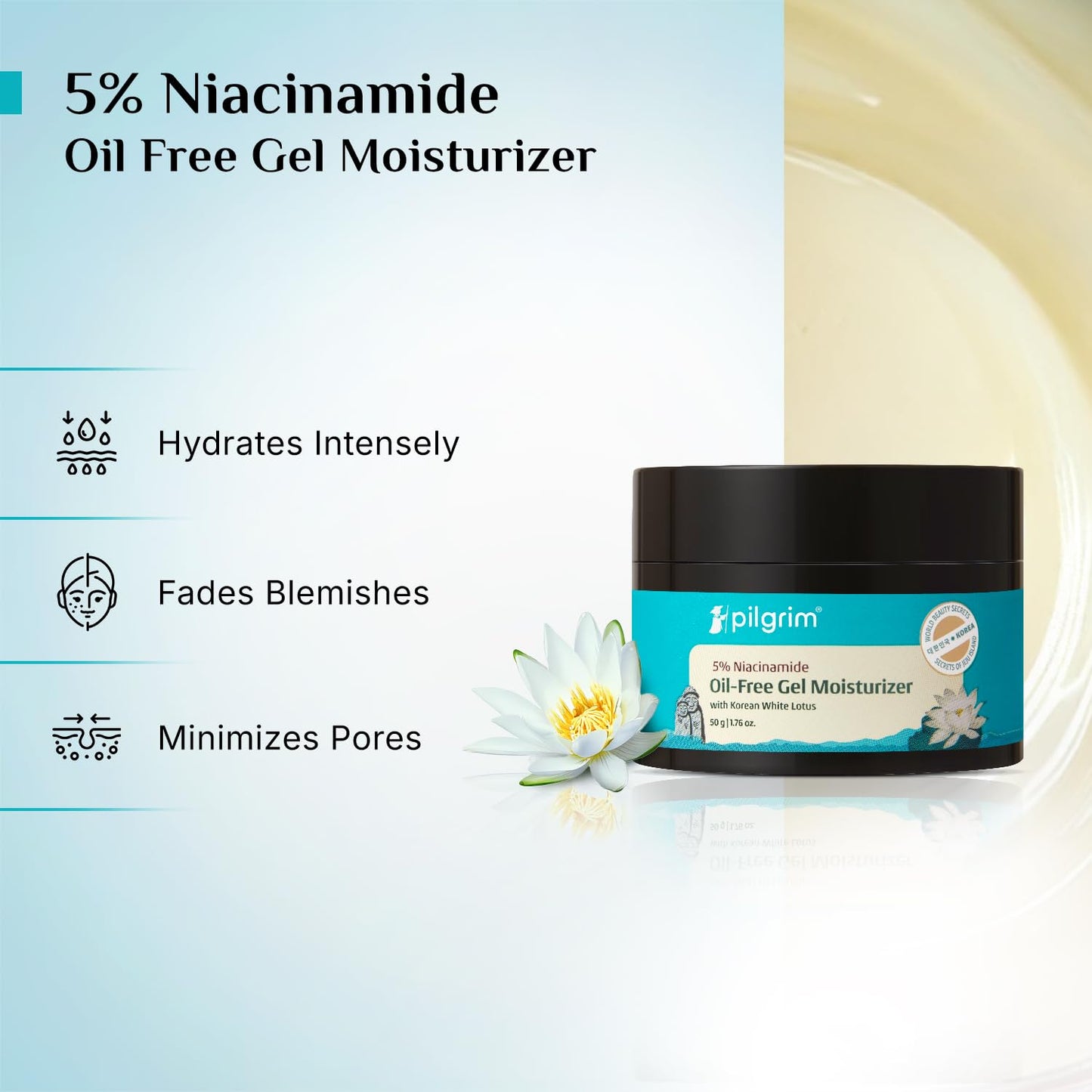 Pilgrim Oil-Free Gel Moisturiser 50 GRAM