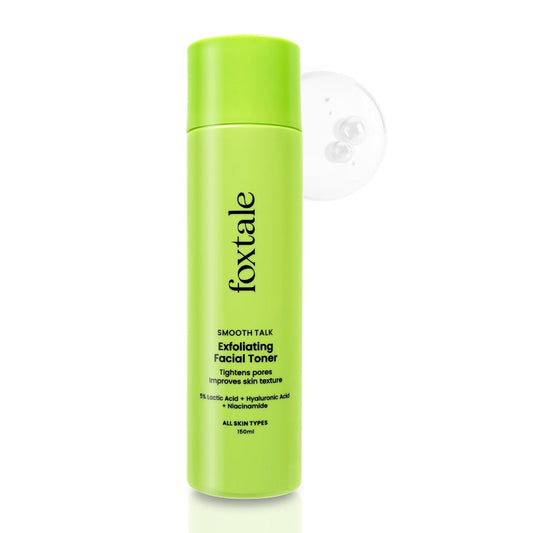 Foxtale 5% Lactic Acid Exfoliating Face Toner For Pore Tightening, Alcohol Free Men & Women 150 ml