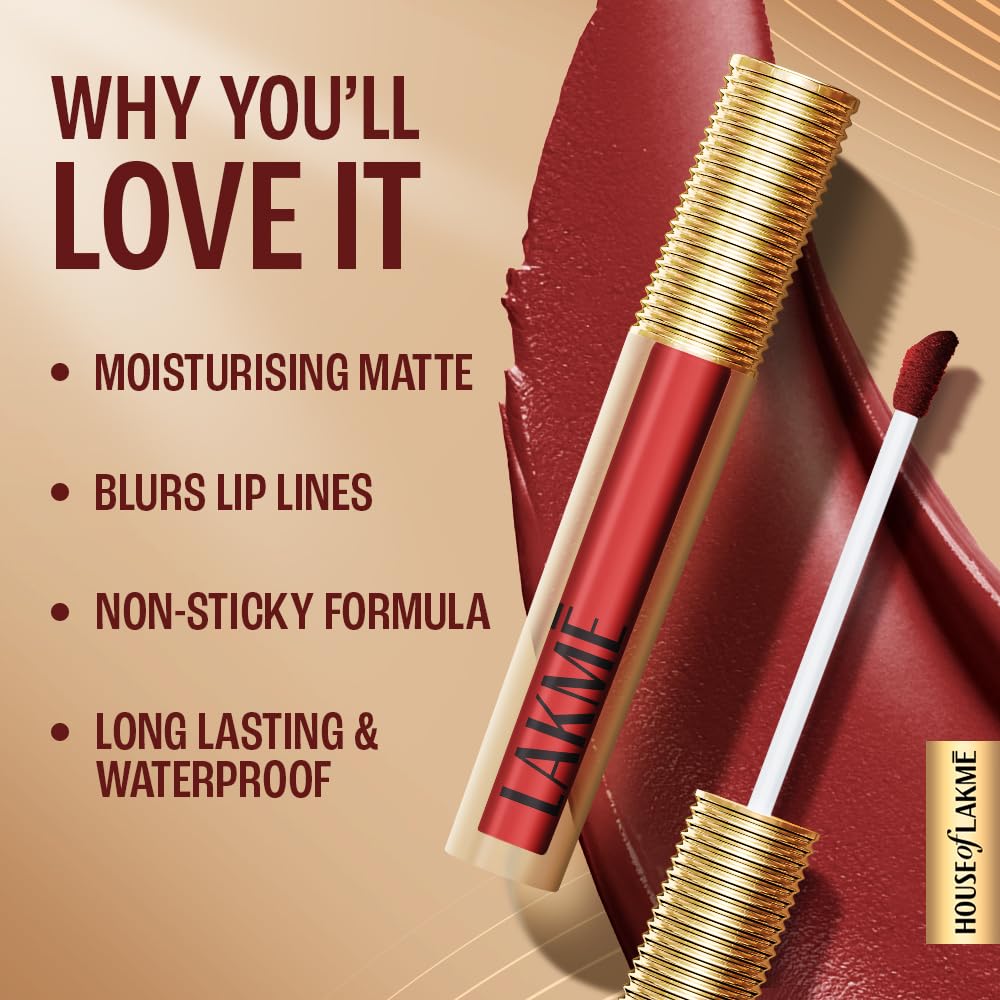 LAKME ULTIMATE GLAM LIQUID LIPSTICK - 13 NUDE PINK 4.2 ml