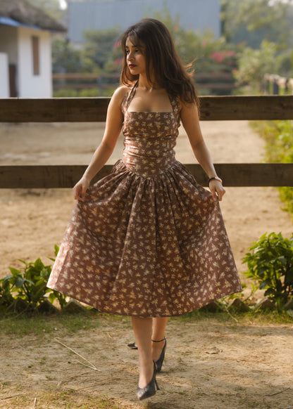 Halter Heritage Floral Dress
