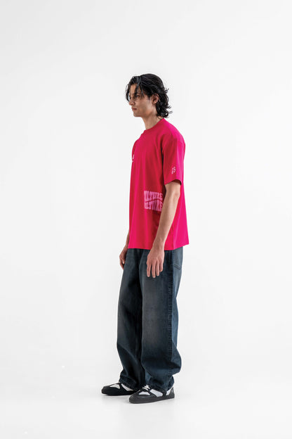 Culture Vulture Printed Pink Oversized T-Shirt Main Character