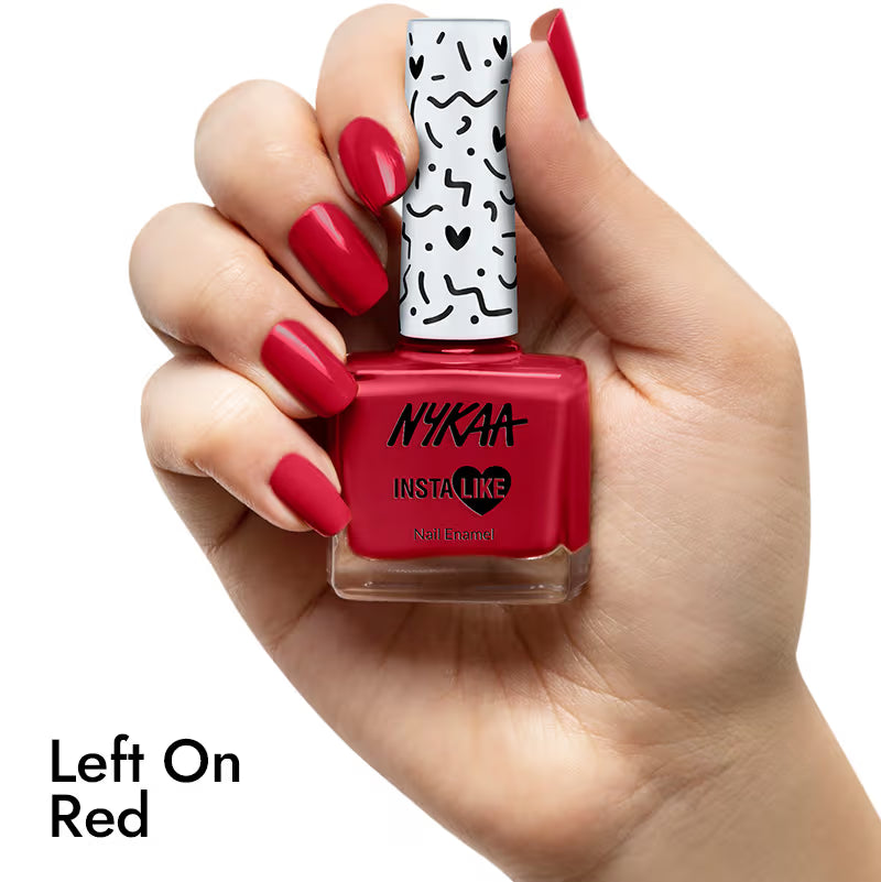 NYKAA Nail Enamel Left On Red 475 9 Ml