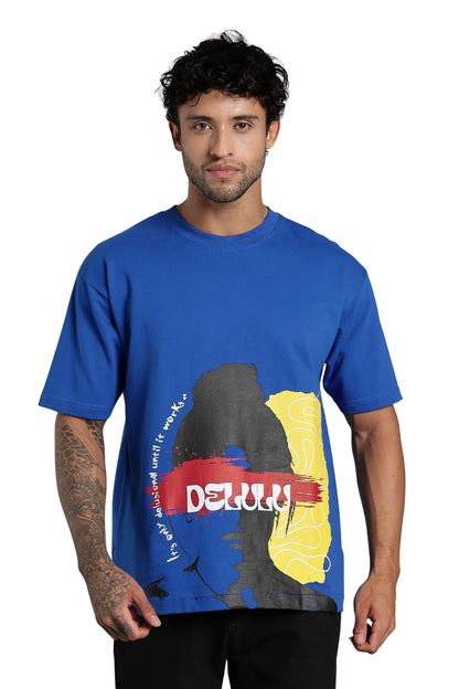 Blue Delulu Oversized T-Shirt
