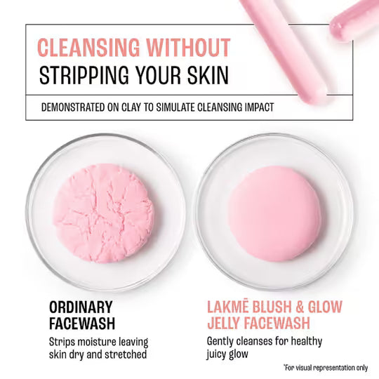 Lakme Blush & Glow Watermelon Rice Water + Cica Jelly Facewash